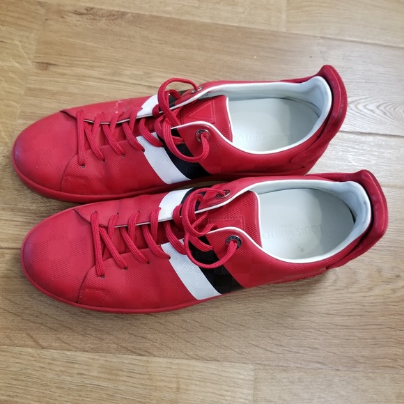LOUIS VUITTON RED FRONTROW SNEAKERS - Picture 4 of 4